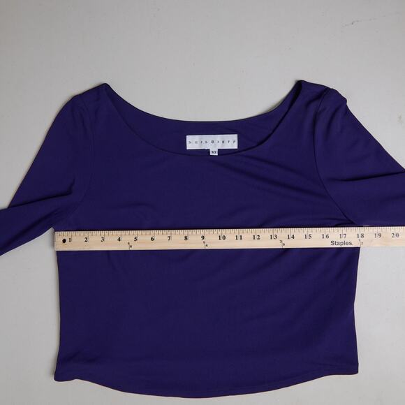 Neil Bieff Purple Skirt Set Sz 10 Long Sleeve Top Maxi Tiered Ruffle Formal Read - Picture 12 of 16